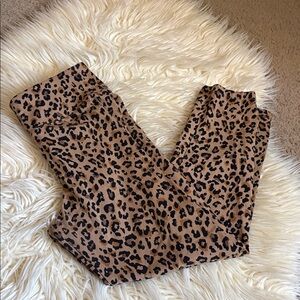 J.Crew leopard print athletic capris
